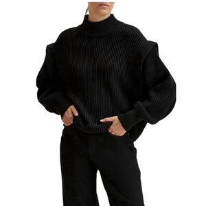 Selected Femme Womens XS Slffray Organic Cotton Detachable Sleeve Sweater